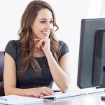 computer happy office