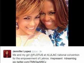 Jennifer Lopez posts selfie with Michelle Obama