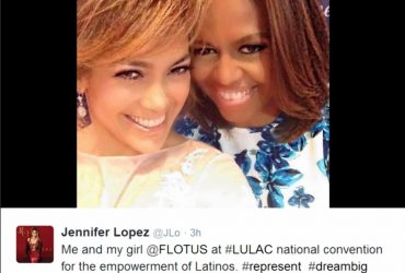 Jennifer Lopez posts selfie with Michelle Obama